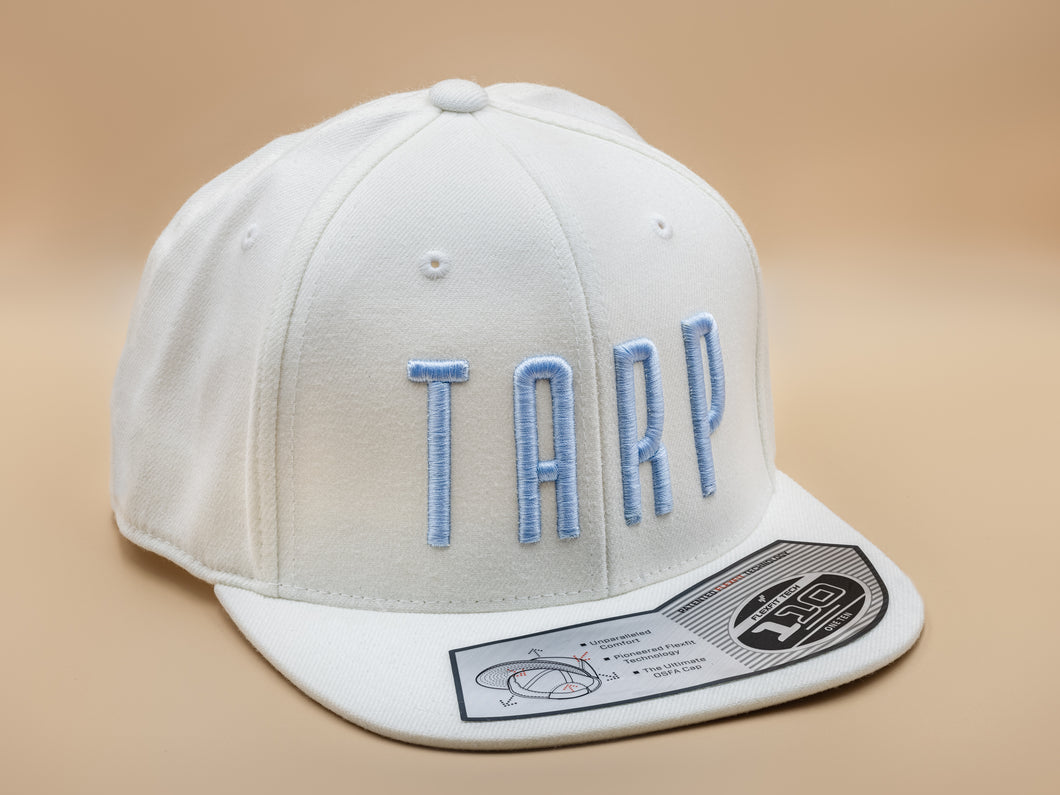 tarp bill Puffy Tarp Flat Bill Snapback Hat