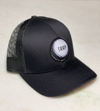 Load image into Gallery viewer, Tarp Golf Trucker Snapback Hat-Black
